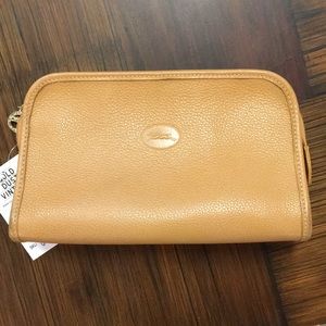 LONGCHAMP Tan Leather Clutch Purse Bag